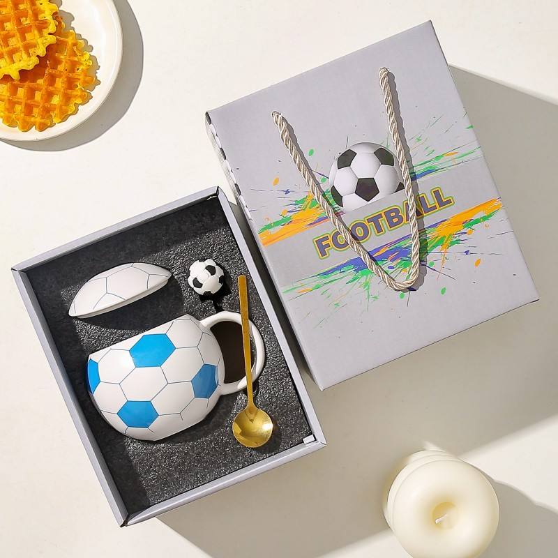 Ball bleu-mise à niveau-1 tasse 1 couvercle 1 cuillère coffret cadeau