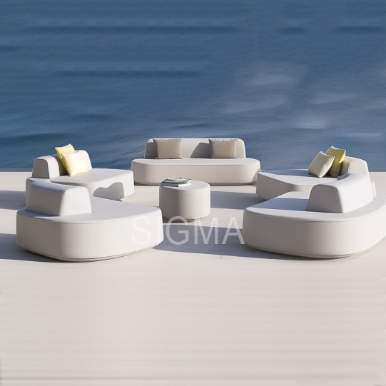 Modern Design Living Room garden Home Furniture Single Sofa Leisure Small round low stool