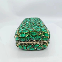 Großhandel Fabrik Luxus langkettige Cross body Kristall Strass Party Clutch Rechteck Form Frauen Abend tasche