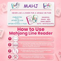 Lot de 4 lecteurs de lignes de Mahjong en acrylique découpé au laser avec impression UV, accessoire de jeu fonctionnel pour Mahjong américain, usage domestique, poli