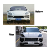 TEGARRY Kit de protection et de décoration complet de haute qualité pour pare-chocs avant en matériau PP pour Porsche Cayenne 2011-2016 100%