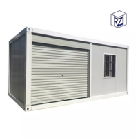 Garage conteneur détachable de 20 pieds, entrepôt avec porte à enroulement, en acier, montage facile pour unité de stockage Ray-Zen