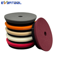 EVERTOOL 90-180mm DA tampon de mousse de polissage de voiture pour le polissage des véhicules éponge double couche pour le produit de détail de voiture