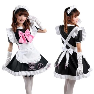 Maid Costume Black Polyester Anime Cosplay Outfit For Women Game Role Playing Spring 2025 - Product Image 2