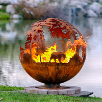 Globe de feu en acier inoxydable, accessoire d'extérieur pour armoire de feu