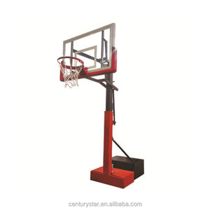 Support <span class=keywords><strong>de</strong></span> panier <span class=keywords><strong>de</strong></span> <span class=keywords><strong>basket</strong></span>-ball encastré au sol avec panneau arrière en verre trempé, cadre en acier, <span class=keywords><strong>filet</strong></span> en nylon résistant aux intempéries pour une utilisation en extérieur - Product Image 4