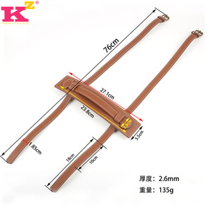 Sabuk dengan pegangan tali pembawa selimut kulit PU awet tempat selimut bisa disesuaikan karpet piknik tali tikar Yoga - Product Image 5