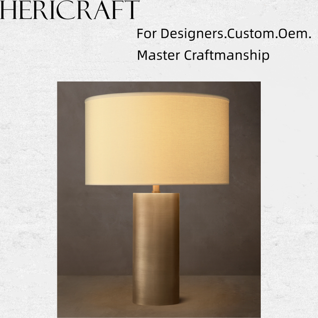 American VIntage Modern Simple Indoor Living Room Decorative Table  LED Light Polished Nickel Vintage Brass Bronze Light