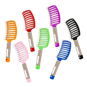 Wanmei big curved comb hollow arc hairdresser straight hair curly wig comb smooth hair massage ribs comb