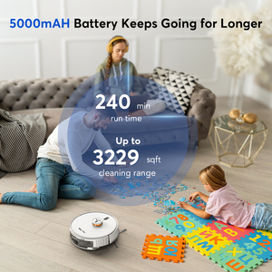 Robot aspirateur avec navigation LDS, balayage automatique, kit de nettoyage et d'entretien pour animaux domestiques avec fonction d'auto-vidage - Product Image 3