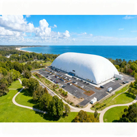 Couverture de terrain de football gonflable en PVDF haute résistance, structure autoportante, bassin, dôme pneumatique pour stade