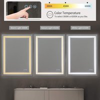 Espejo de maquillaje LED inteligente colgante moderno con función iluminada Modelo más nuevo para uso en el baño del hotel