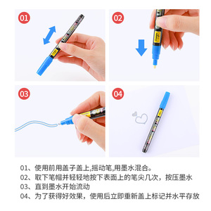 Surligneurs Guangna Double-line Flash <span class=keywords><strong>Contour</strong></span> 24 couleurs en boîte pour <span class=keywords><strong>dessin</strong></span> créatif, journalisation manuscrite et notes clés - Product Image 4