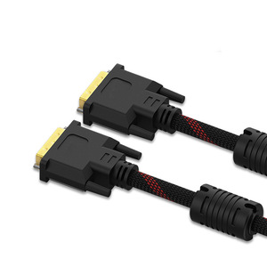สายเคเบิล DVI DVI-DVI 1.5M สายถักเคลือบทองแบบมีชีลด์ ชาย-ชาย สำหรับจอภาพ รองรับวิดีโอ 1080P - Product Image 3