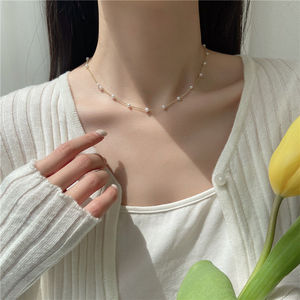 Collar de joyería de perlas nupcial elegante coreano, a la moda de borla pendientes largos, Gargantilla de perlas delicadas para <span class=keywords><strong>mi</strong></span> <span class=keywords><strong>hija</strong></span> - Product Image 1