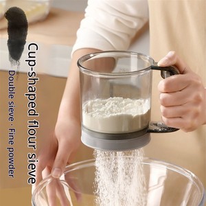 Tamis à farine semi-automatique transparent de haute qualité, fabriqué <span class=keywords><strong>en</strong></span> plastique sans BPA, adapté aux aliments, pour une utilisation sûre - Product Image 2
