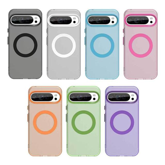 GOINGOO Candy-Colored Matte TPU+PC Shockproof INS Style Mobile Phone Case Google Pixel 9 Pro XL Magnetic Back Cover CN/GUA