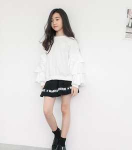 เสื้อผ้าเด็ก2016เคยสวมเสื้อบูติกสีขาวหลวมๆว่างเปล่า - Product Image 4