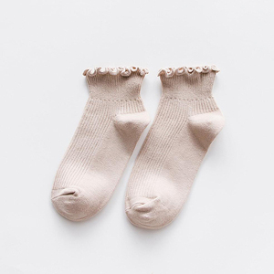 Wholesale Women's Cute Ankle <strong>Socks</strong> Ruffle Lettuce Edge Breathable Knit Cotton Soft Frilly Ankle <strong>Socks</strong> for Girls - Product Image 5