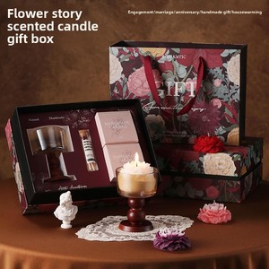 Coffret Cadeau de Bougies Parfumées Camélia Haut de Gamme OEM, Cire de Soja Faite Main, Aromathérapie pour Décoration d'Intérieur, Fête des Mères, Grand Ouverture, Cadeau de Luxe - Product Image 4