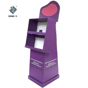 Espositore in carta per la promozione di negozi al dettaglio personalizzati Snack da pavimento in cartone ondulato - Product Image 5