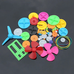 Juego de palas de hélice de engranajes de plástico, 55 Uds., engranaje de reducción doble individual, engranaje helicoidal, Robot, helicóptero, piezas de coche, Kit DIY - Product Image 2