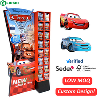 Vitrine en carton présentoir en carton ondulé au détail enfants jouets foudre McQueens voitures jouets présentoir en carton