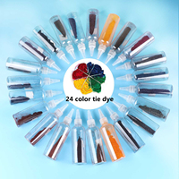 Poudre de teinture Tie Dye 24 couleurs non toxique, ensemble de teintures directes pour tissus et vêtements, colorants textiles, marque OSBNG, 2g/flacon
