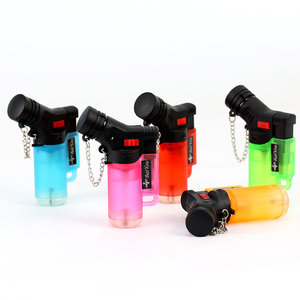 Wholesale Lighter Cigarette Refillable Pocket Kitchen Outdoor Lighter Jet Flame Butane Gas Windproof Torch Lighter