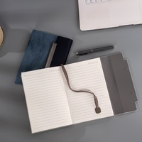 Carnet de notes A5 de qualité supérieure, couverture en cuir PU, triple pliage modulaire, pour les notes des réunions d'entreprise