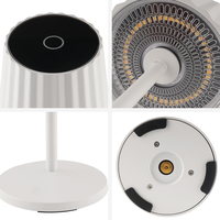 Lampe de base en aluminium à gradation en continu rechargeable et étanche Tischlampe à LED portable moderne pour une utilisation en extérieur