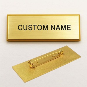 Custom Plate Stainless Steel Blank Metal Sublimation Magnet Name Clip <strong>Button</strong> <strong>Badge</strong> Engrave Employee Magnetic Name <strong>Badge</strong> Holders - Product Image 5