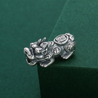 Perles intercalaires Pixiu en argent pur 999, Cinq Bénédictions, pour la fabrication de bijoux et de bracelets, composants en argent sterling en gros