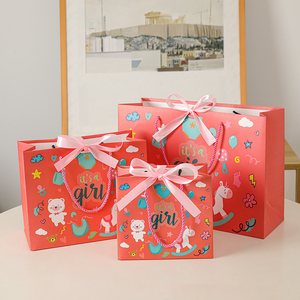 Bolsa de regalo reutilizable 1 de junio Día del niño Festival de regreso Bolsa de regalo de cumpleaños Tarjeta blanca caliente Bolsa de papel para niños - Product Image 3