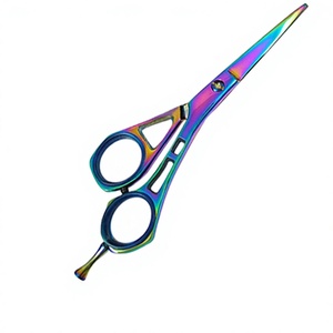 Ciseaux professionnels à lame fine en acier inoxydable 440c de 5 pouces, manche long, pour droitiers, ciseaux à cheveux - Product Image 2