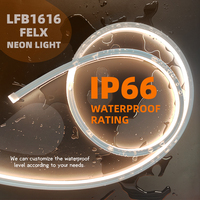 LFB1616-4 Tira de Luz LED de Silicona Cortable Personalizada, Impermeable IP66, Luz de Neón Flexible para Jardín, Paisaje Exterior, Parque y Caminos