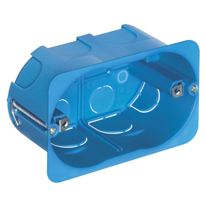 Scatola elettrica in plastica blu 11x7,3x5 cm con viti di montaggio per raccordi per condotti - Product Image 1