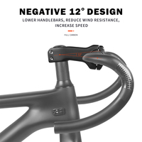 Tige de vélo en carbone TOSEEK, pièce de rechange haute performance, 28,6 mm (fourche 31,8 mm (guidon)) pour vélo, tige de vélo à angle négatif