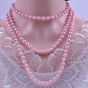<span class=keywords><strong>Collana</strong></span> <span class=keywords><strong>di</strong></span> <span class=keywords><strong>Perle</strong></span> <span class=keywords><strong>Finte</strong></span> in Vetro alla Moda, <span class=keywords><strong>Lunga</strong></span> Catena Multistrato Annodata per Donna, Accessori per Abbigliamento - Product Image 2