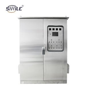 Caja de distribución de subestación eléctrica de acero inoxidable de doble puerta CHNSMILE, protección resistente a la intemperie para exteriores, IP54 OEM disponible - Product Image 1