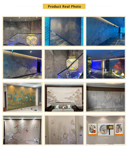 Murale Decorativo Impermeabile Dipinto a Mano con <span class=keywords><strong>Fenicotteri</strong></span> e Motivi Floreali, Personalizzabile e Senza Giunzioni per Centri Commerciali - Product Image 6