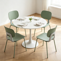 Chaise de salle à manger moderne en plastique et métal, économique et peu encombrante, écologique, pour restaurant, café, hôpital, appartement