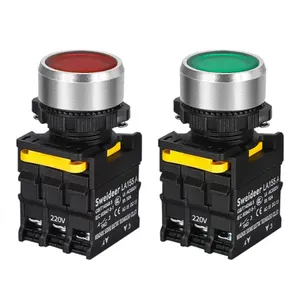 New Momentary Self Locking 380V 22mm Power push button switches Waterproof Lamp Button Switch for Mechanical Equipment