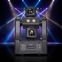Projecteur de scène à tête mobile LED RGB 48W avec faisceau laser, contrôle sonore DMX512, effet stroboscopique pour DJ, discothèque, bar, KTV