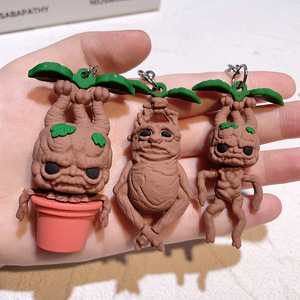 Oferta especial: Nuevo producto - Llavero de Mandragora, adorno de Mandragora, llavero de PVC, colgante para coche y mochila de Halloween - Product Image 3