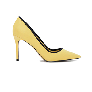 100% vera pelle tacco alto signore alla moda Design giallo <span class=keywords><strong>tacchi</strong></span> <span class=keywords><strong>alti</strong></span> scarpe per le donne - Product Image 3