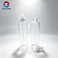 Flacon pulvérisateur en plastique PET transparent avec bouchon en forme de dôme, flacon pulvérisateur à fine brume rechargeable pour les soins de la peau et les parfums