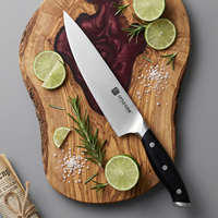 Cuchillo Santoku Profesional de 7 Pulgadas, Acero X50CrMoV15, Hoja Ultra Afilada, Cuchillo de Cocina Japonés para Cortar Pescado y Carne