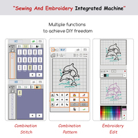 Machine à Broder Plate Numérique Petite Tête Domestique JUKKY ES5 Meilleure Vente, Machine à Coudre Informatisée pour Motif de Broderie Domestique