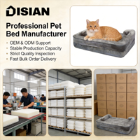 Lit pour chien en mousse orthopédique DISIAN, pour animaux âgés, canapé pour animaux de compagnie pour salon, emballé sous vide | Certifié CE RoHS